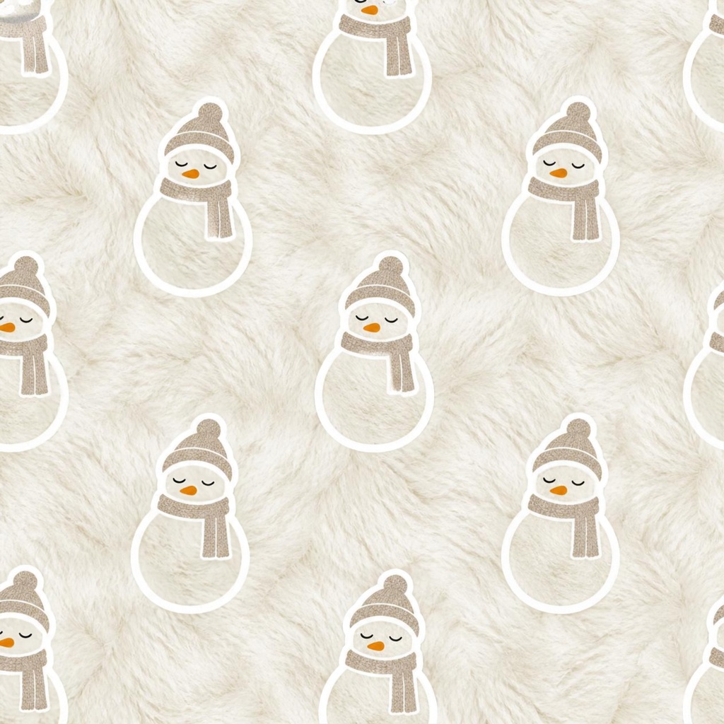 ふわもこファー雪だるまのデジタルペーパー3枚セット① 雪だるま クリスマス