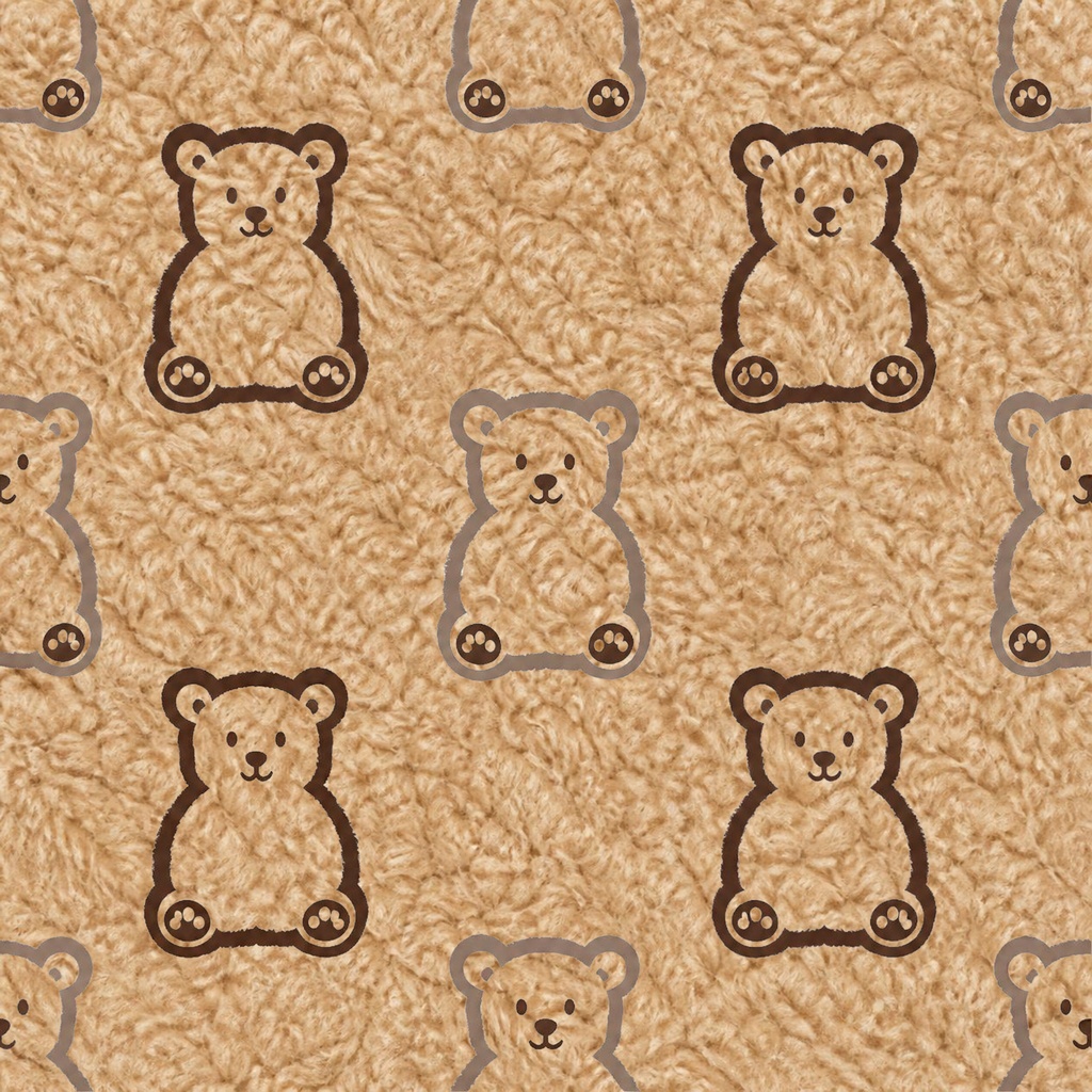 ふわもこファーのデジタルペーパー(グレージュ1枚)お試し用 くま