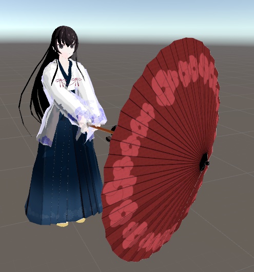 【VRCHAT用】和傘(開閉可能)【デスクトップ用アニメーション有り】