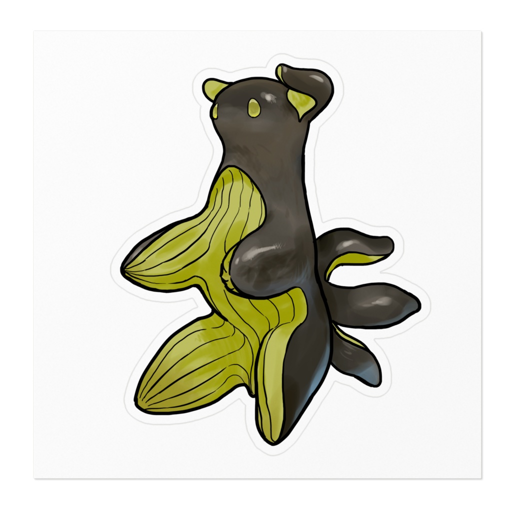 「おすわりリクウシ」ステッカー