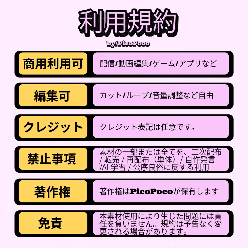 【PicoPoco】可愛いBGM5曲パック|配信・ゲーム向け|Vol.1