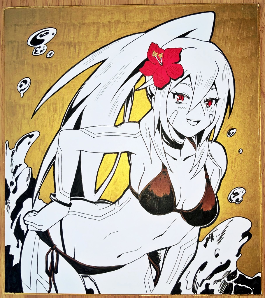 【アズールレーン】ミネアポリス【手描き色紙】