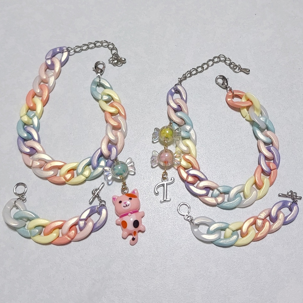 チェーンリング ネックレス、ブレスレット セット