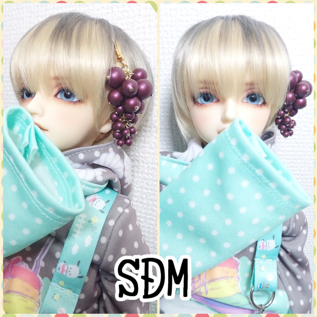 グレープヘアピアス