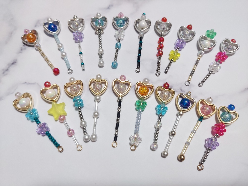 ドール、ぬい用 魔法少女風ステッキ