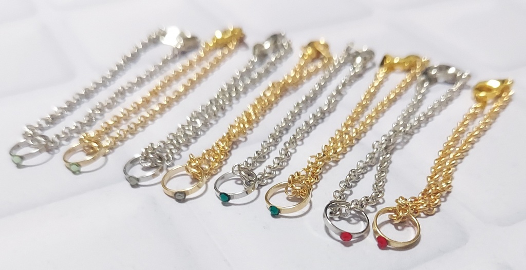 六分の一サイズ リングネックレス