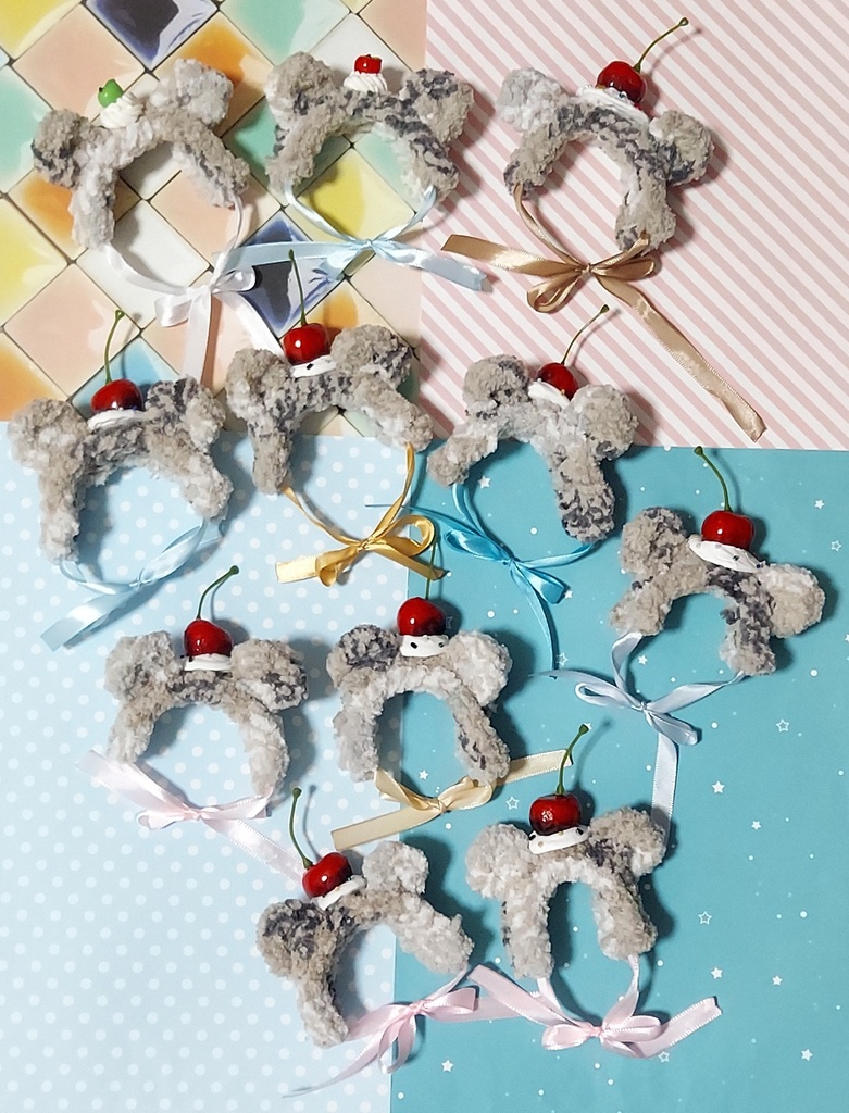 ホイップスイーツ付き ユキヒョウ風 ヘッドドレス