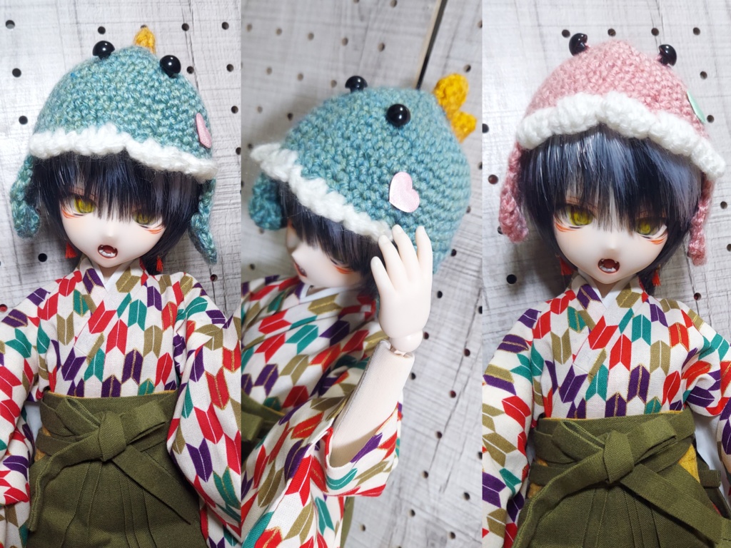 恐竜帽子【ちびぐるみ、ふわコロりん】