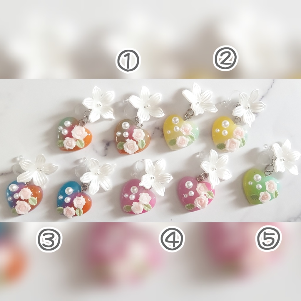 ウエディングゼリーのイヤリング