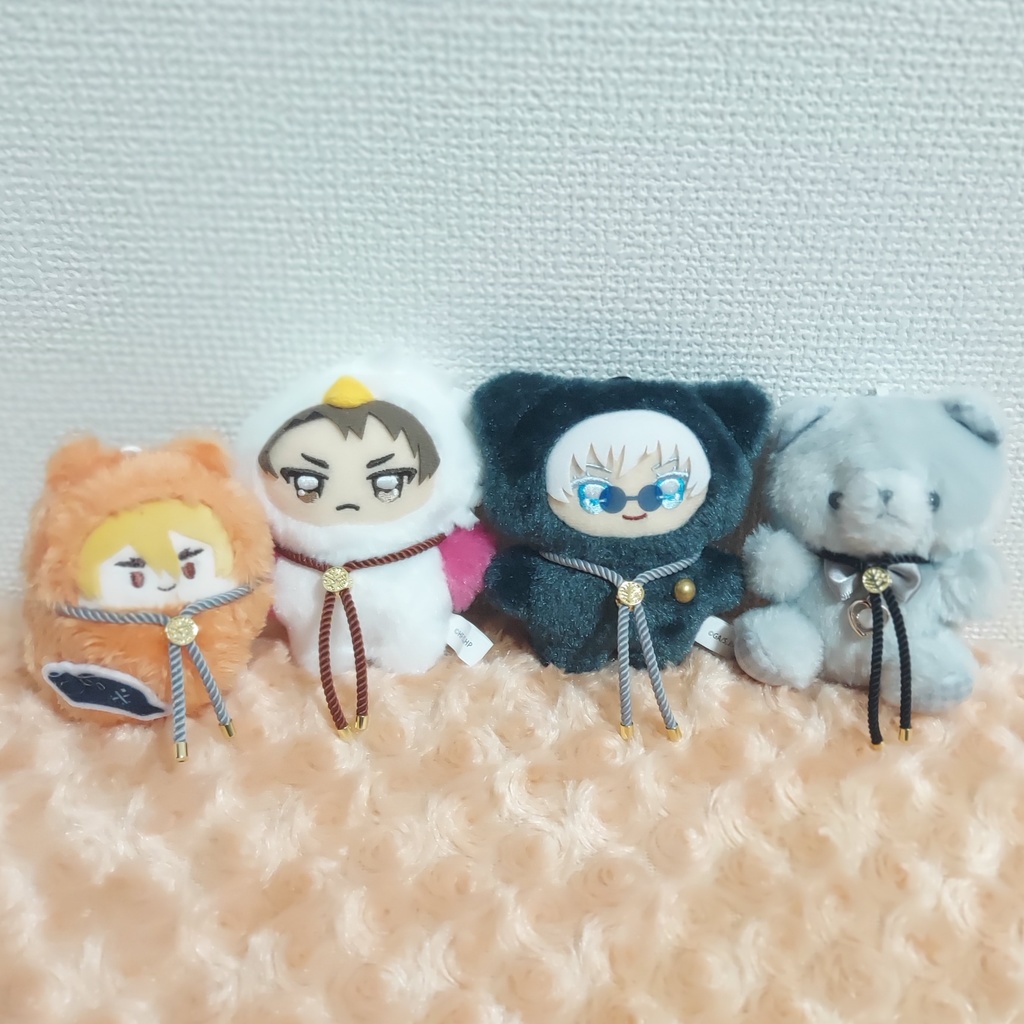 ガラスストーンネックレス&ループタイ【ちみけも、たぴ】