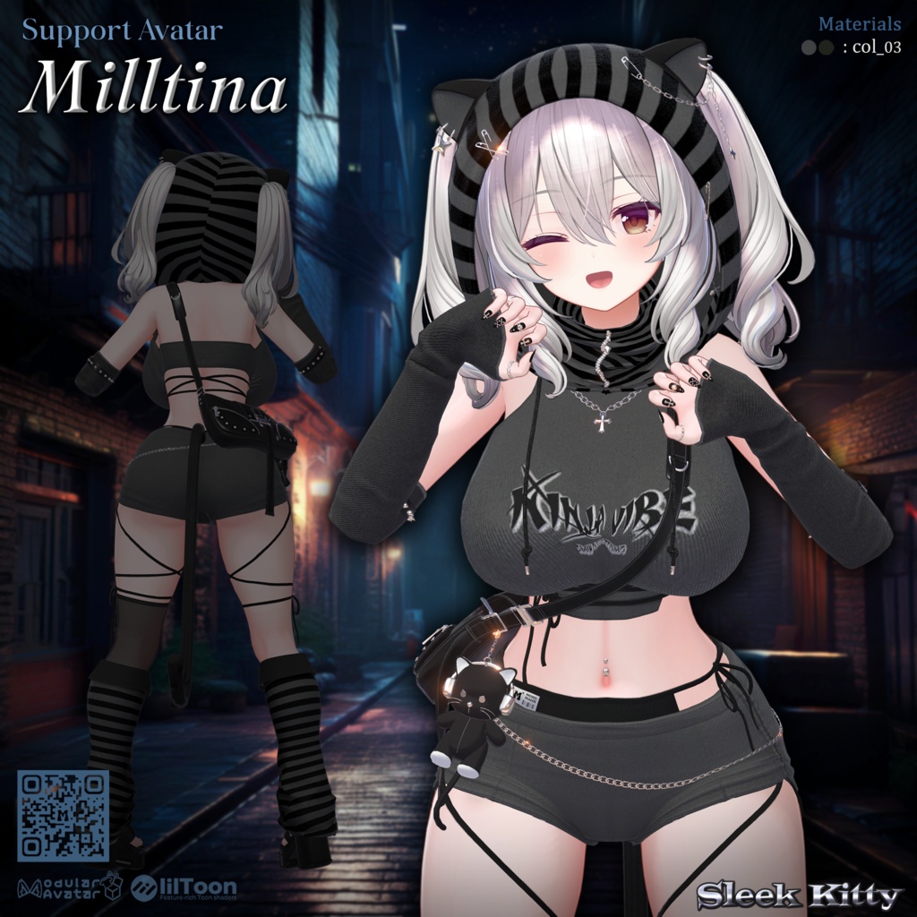 【12アバター対応】Sleek Kitty🐈⬛