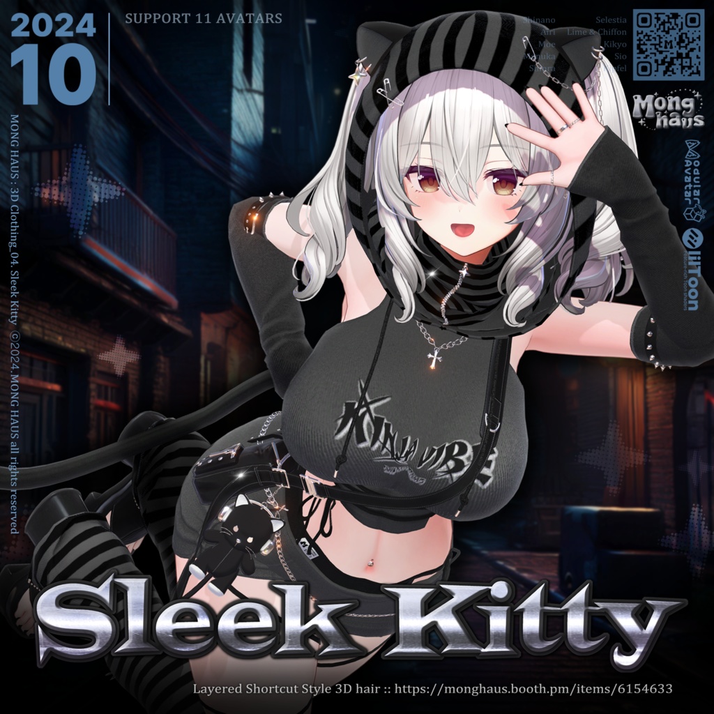 【12アバター対応】Sleek Kitty🐈⬛
