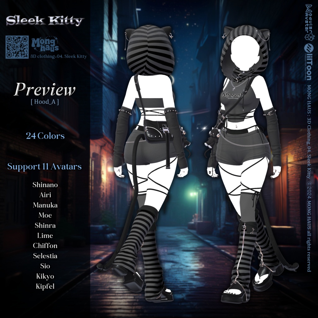 【12アバター対応】Sleek Kitty🐈⬛