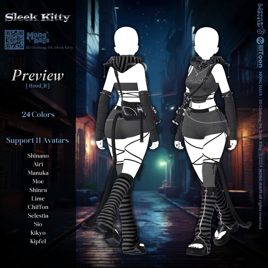 【12アバター対応】Sleek Kitty🐈⬛