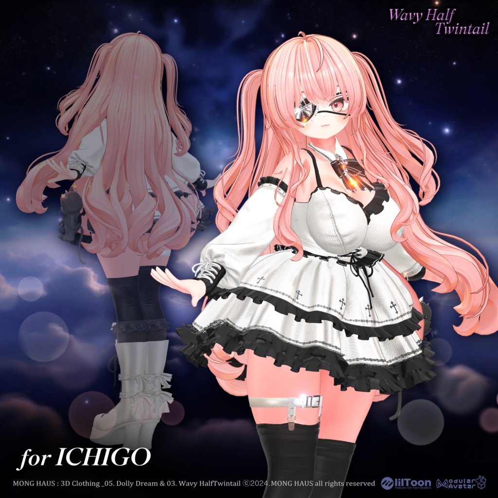🔥ICHIGO🔥【14アバター対応】 Wavy Half Twintail🌟