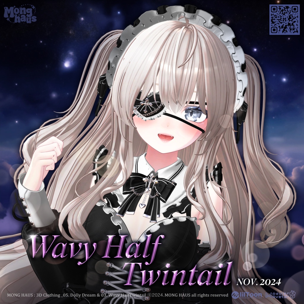 【11アバター対応】 Wavy Half Twintail🌟