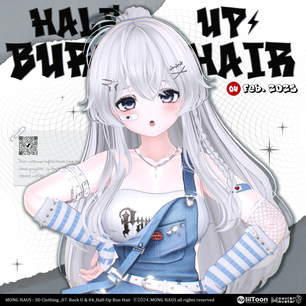 【19アバター対応】Half-Up Burn Hair⚡
