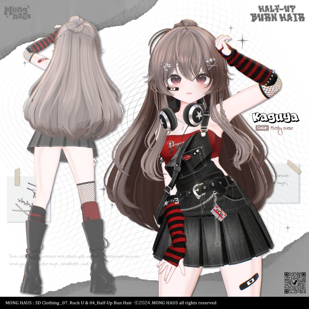 【24アバター対応】Half-Up Burn Hair⚡
