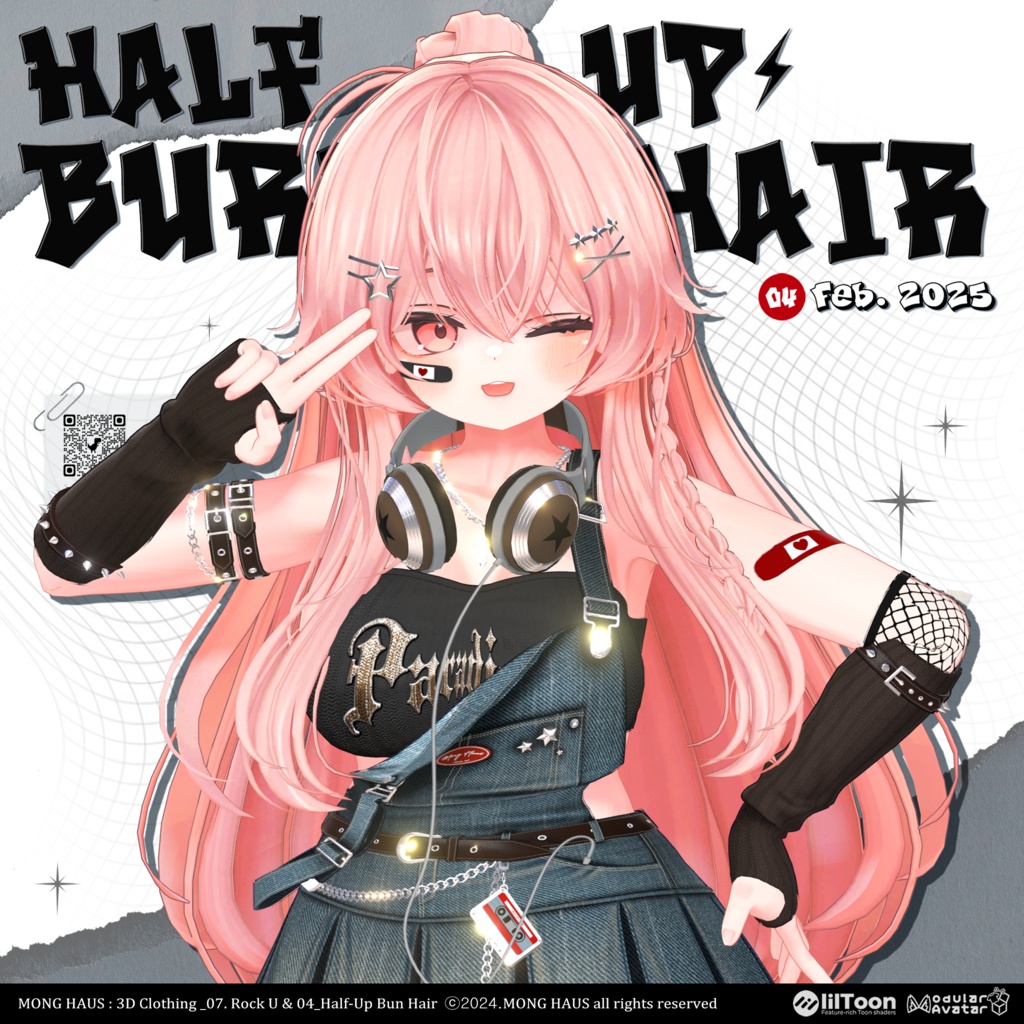 🔥ICHIGO🔥【16アバター対応】Half-Up Burn Hair⚡