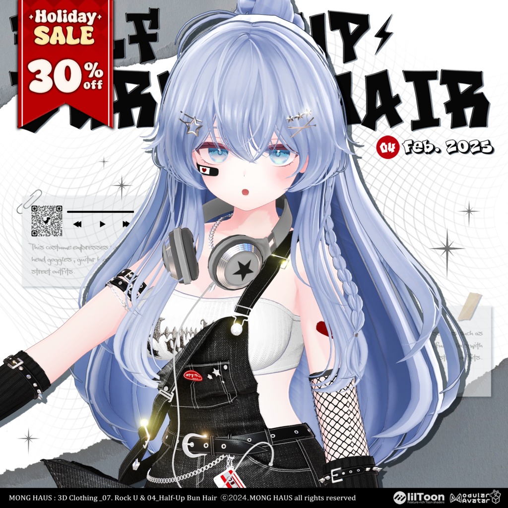 🔥SALE🔥【17アバター対応】Half-Up Burn Hair⚡