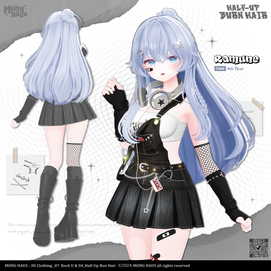 🔥SALE🔥【17アバター対応】Half-Up Burn Hair⚡