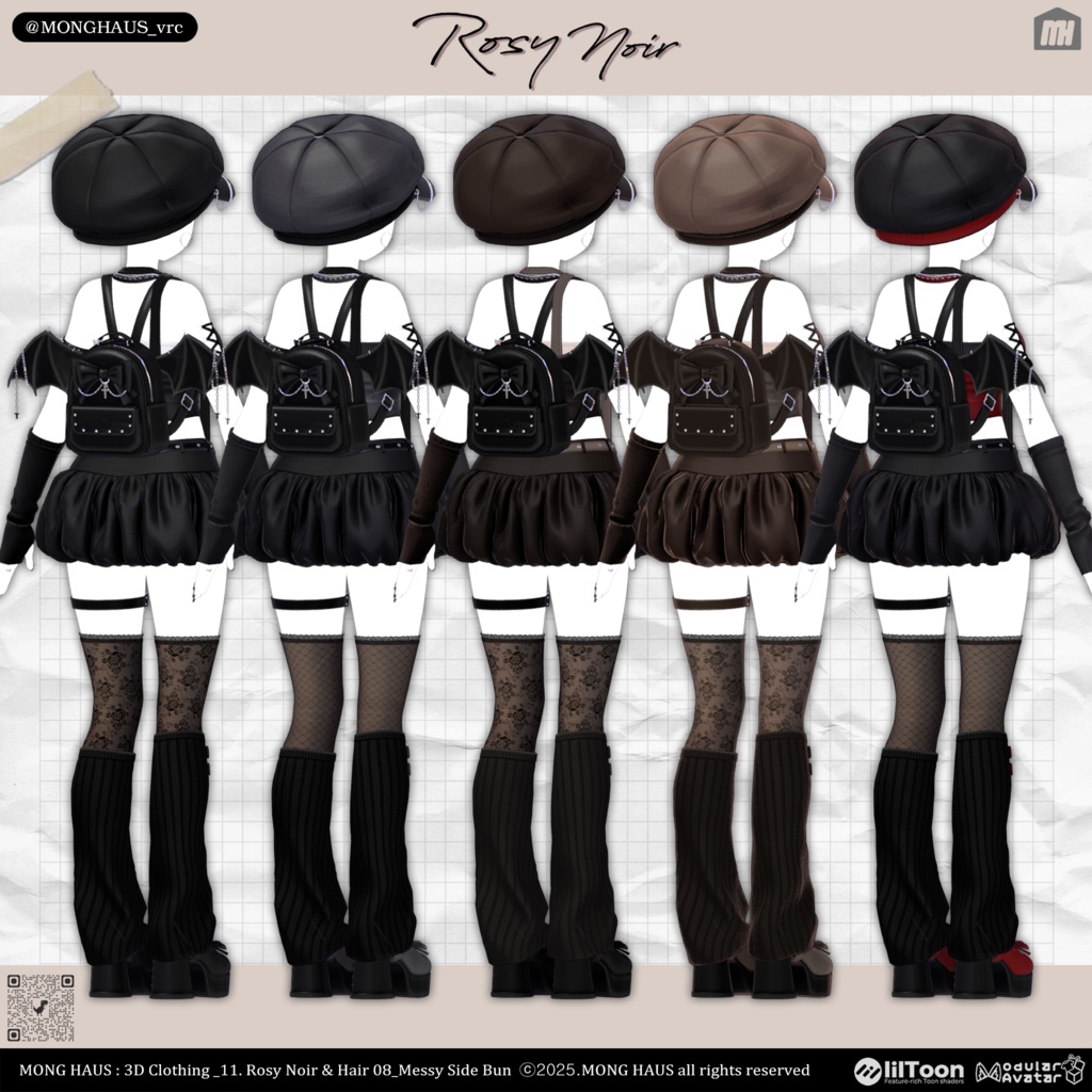 【15アバター対応】Rosy Noir🌹