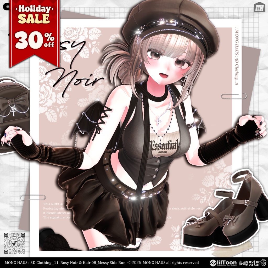 🔥SALE🔥【15アバター対応】Rosy Noir🌹