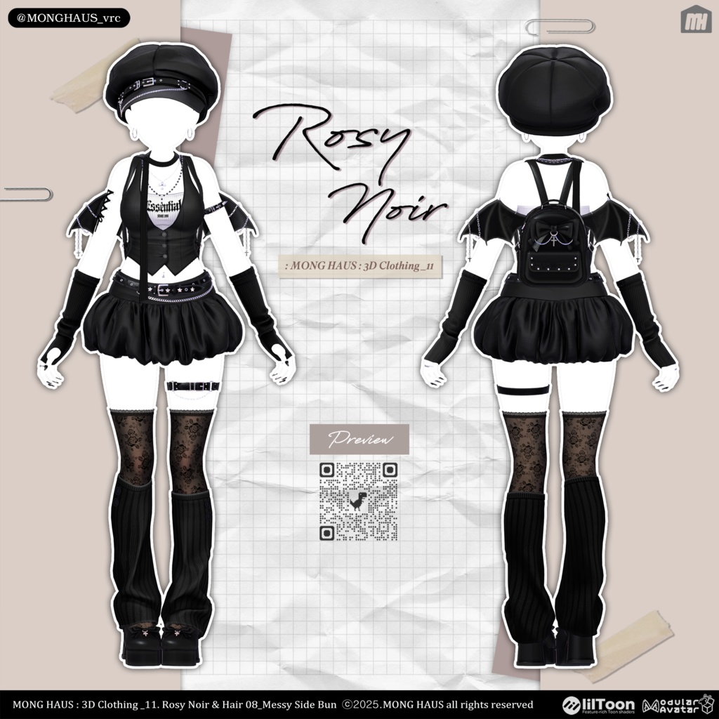 【15アバター対応】Rosy Noir🌹