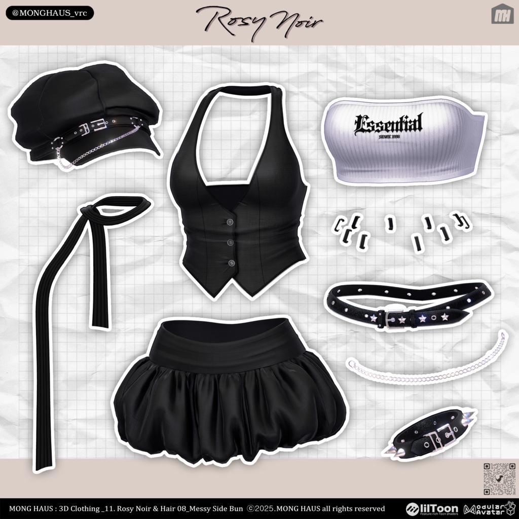 【15アバター対応】Rosy Noir🌹