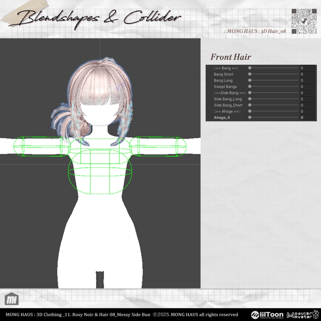 【15アバター対応】Messy Side Bun🌹