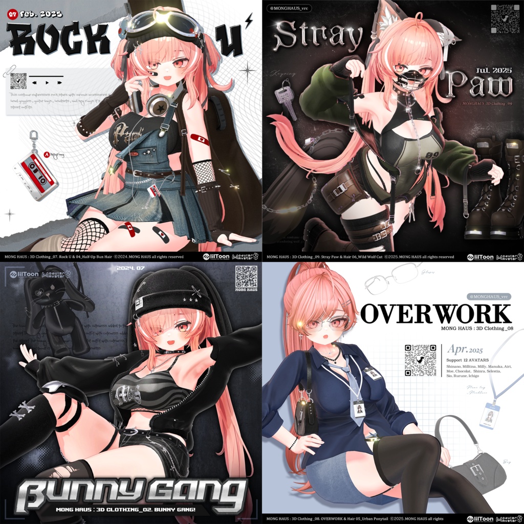 🔥SALE🔥【ICHIGO 「イチゴ」 対応】 MONGHAUS Clothing & Hair SET