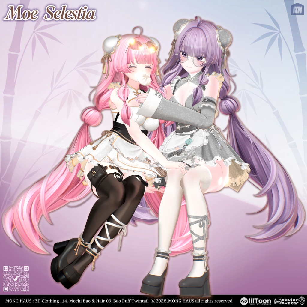 【21アバター対応】Bao Puff Twintail🥟