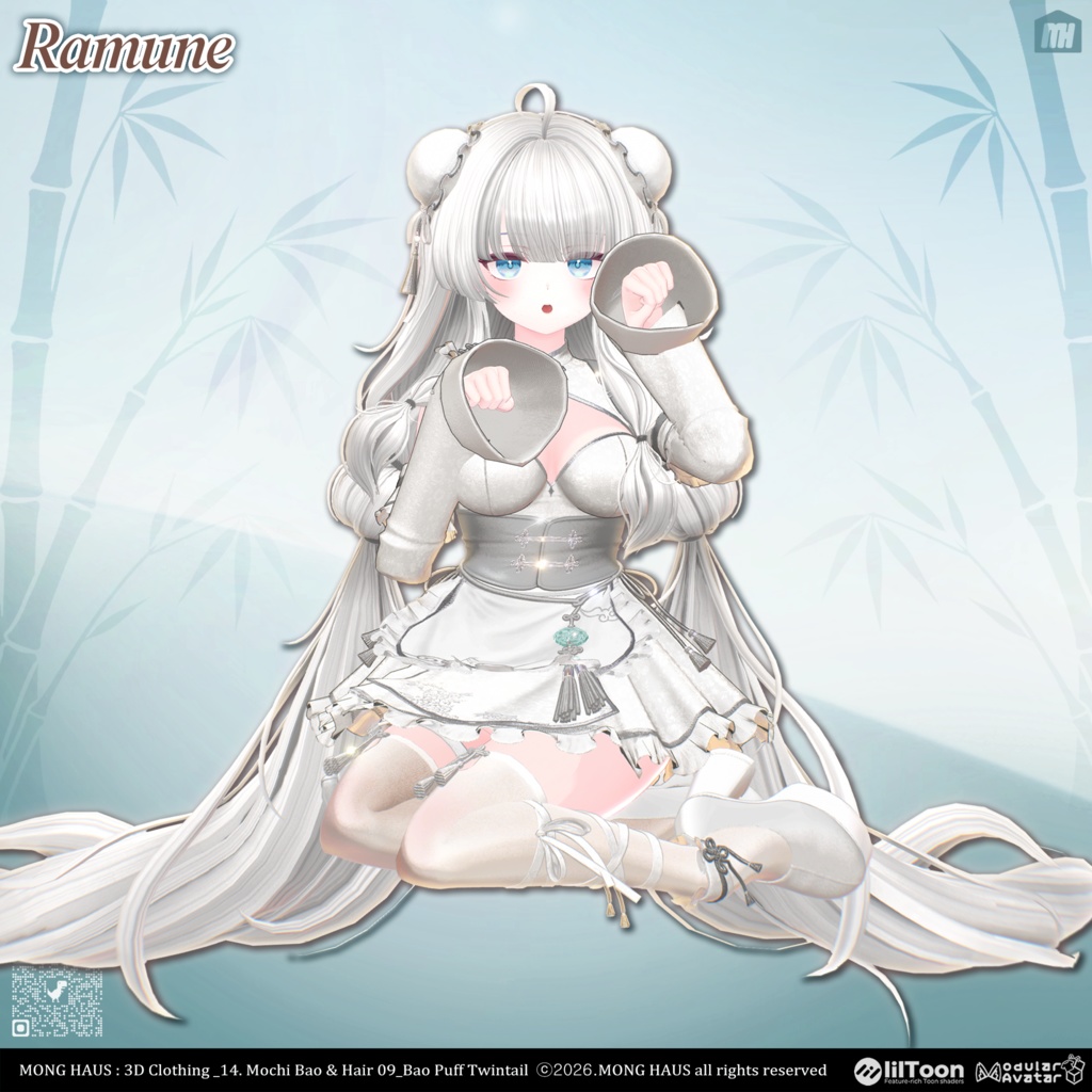 【21アバター対応】Bao Puff Twintail🥟