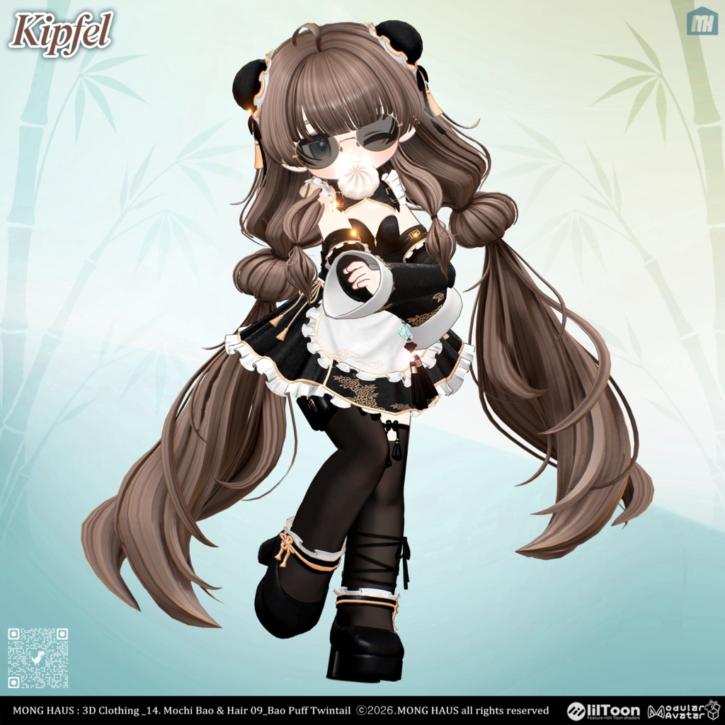【21アバター対応】Bao Puff Twintail🥟