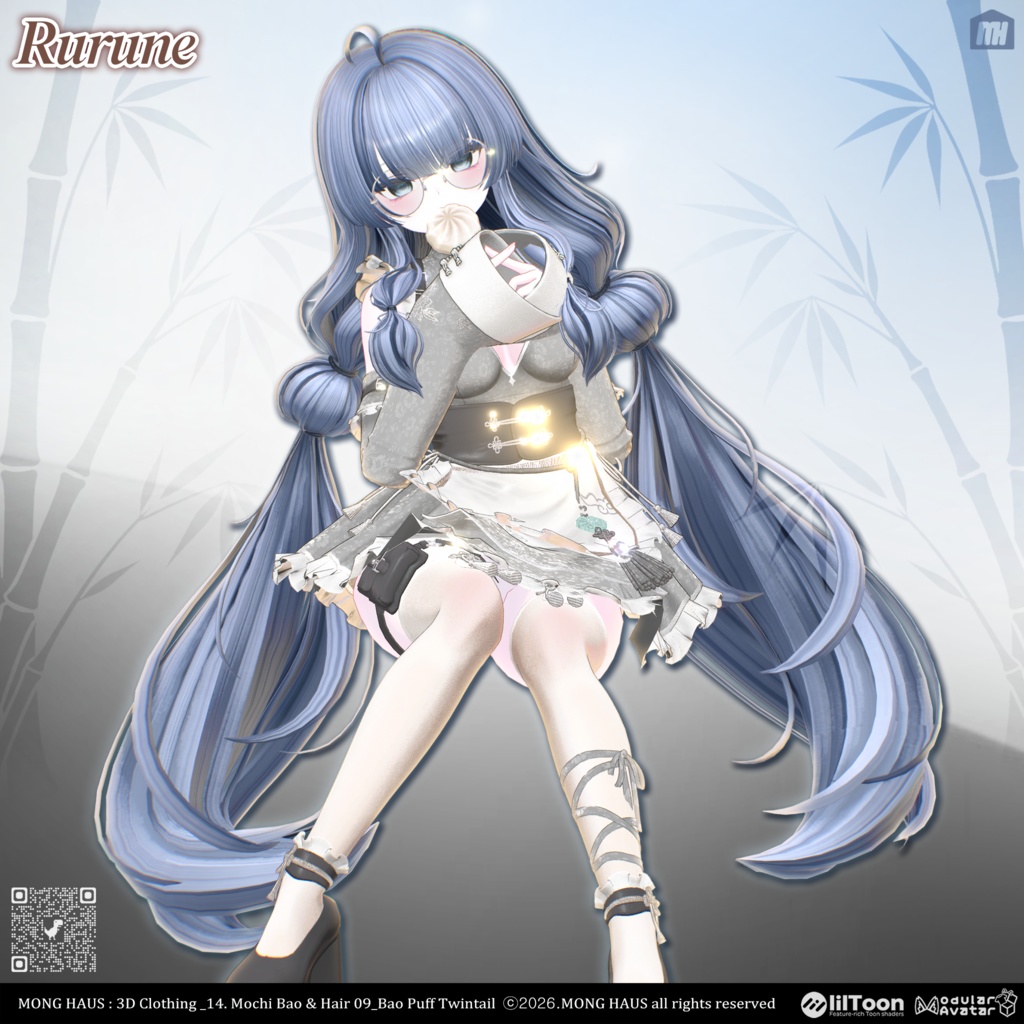 【21アバター対応】Bao Puff Twintail🥟