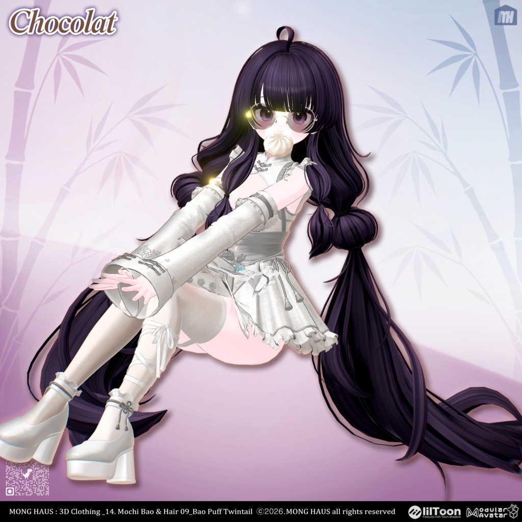 🔥SALE🔥【9アバター対応】Bao Puff Twintail🥟