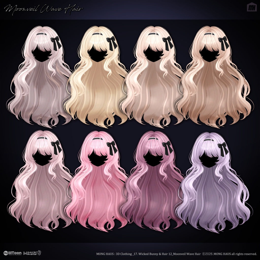 🔥SALE🔥【21 Avatars】 Moonveil Wave Hair☠️