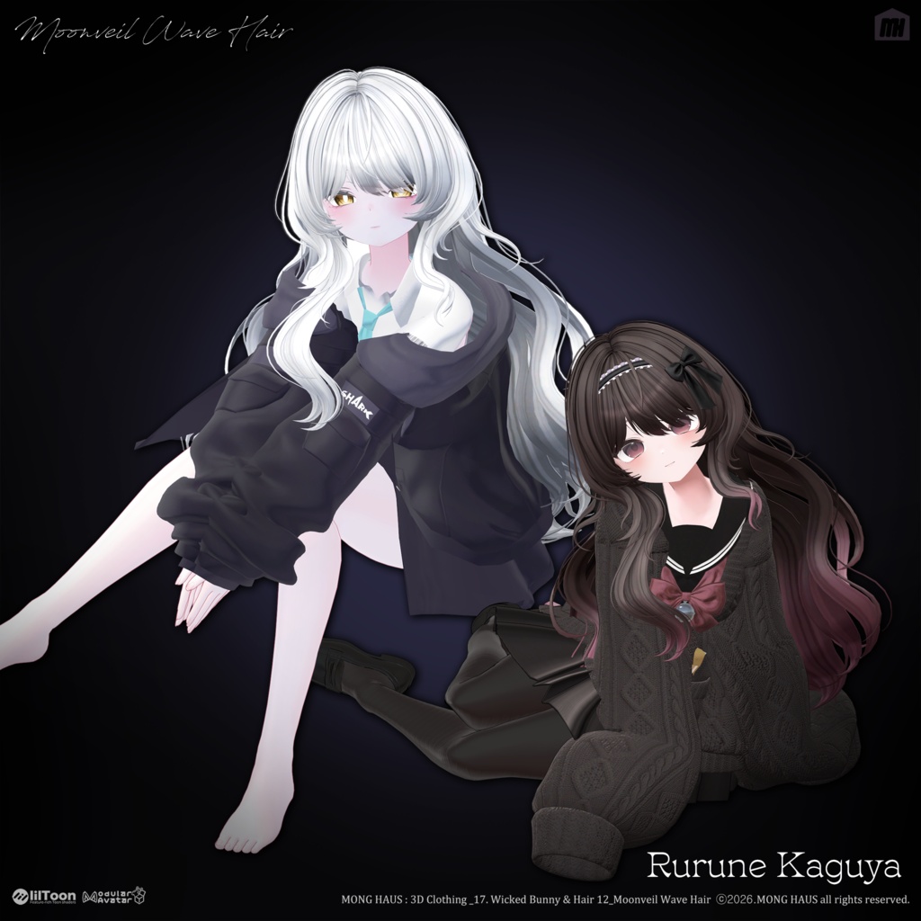 🔥SALE🔥【21 Avatars】 Moonveil Wave Hair☠️
