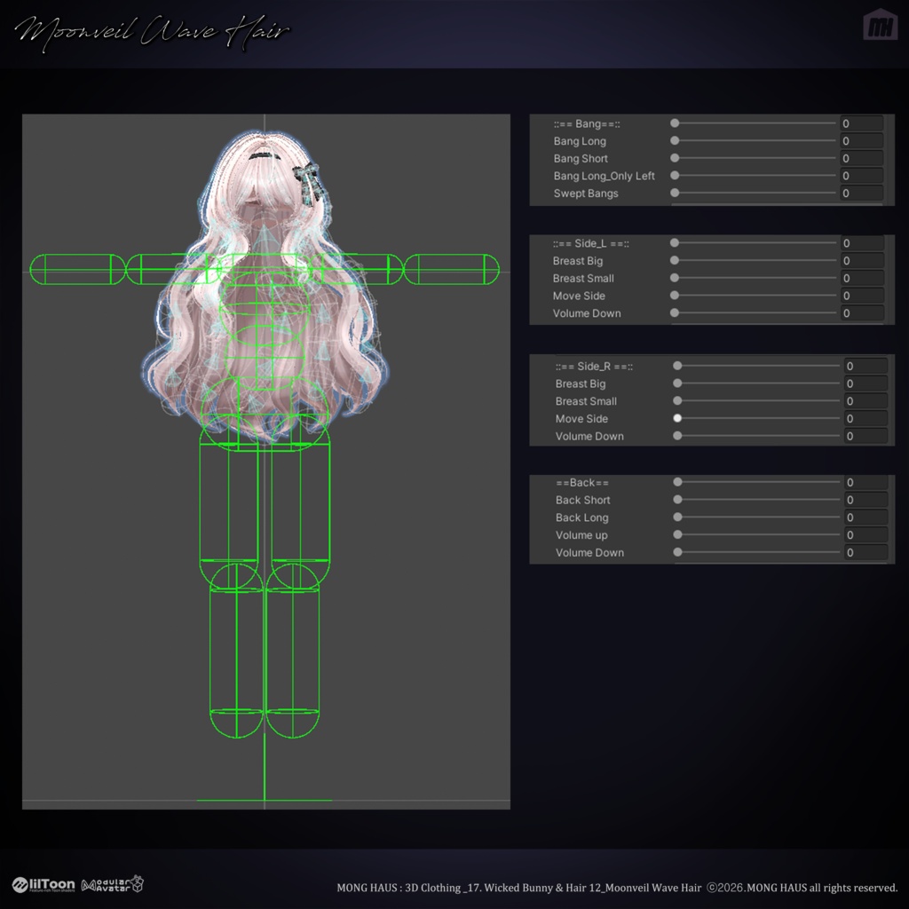 🔥SALE🔥【21 Avatars】 Moonveil Wave Hair☠️