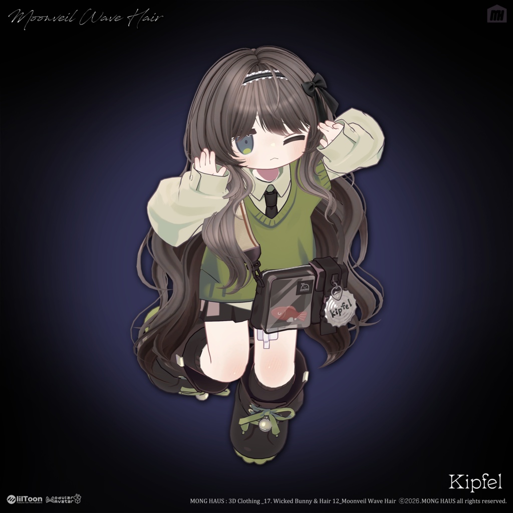 🔥SALE🔥【21 Avatars】 Moonveil Wave Hair☠️