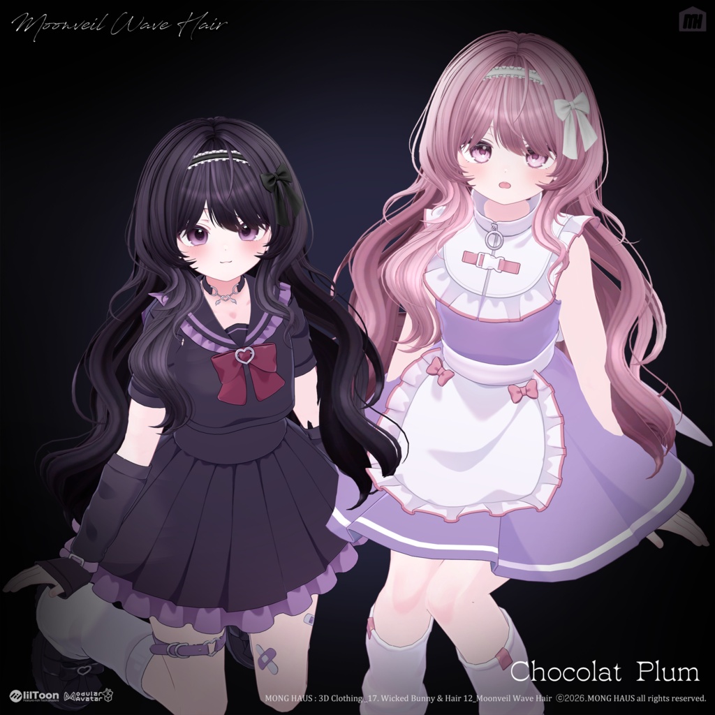 🔥SALE🔥【21 Avatars】 Moonveil Wave Hair☠️