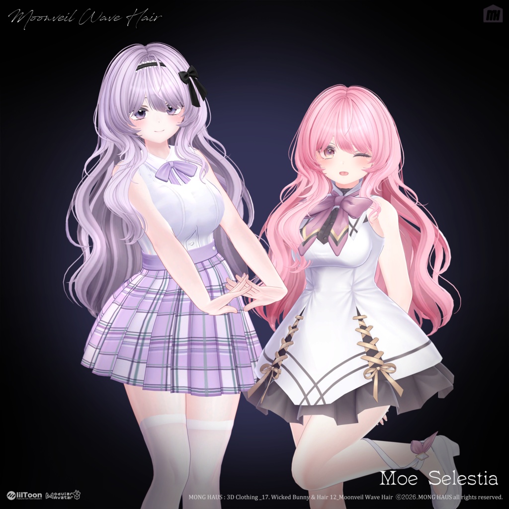 🔥SALE🔥【21 Avatars】 Moonveil Wave Hair☠️