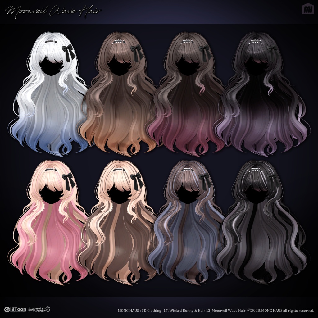 🔥SALE🔥【21 Avatars】 Moonveil Wave Hair☠️