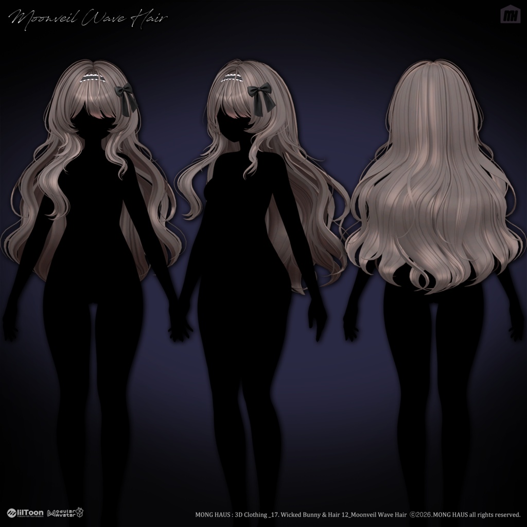 🔥SALE🔥【21 Avatars】 Moonveil Wave Hair☠️
