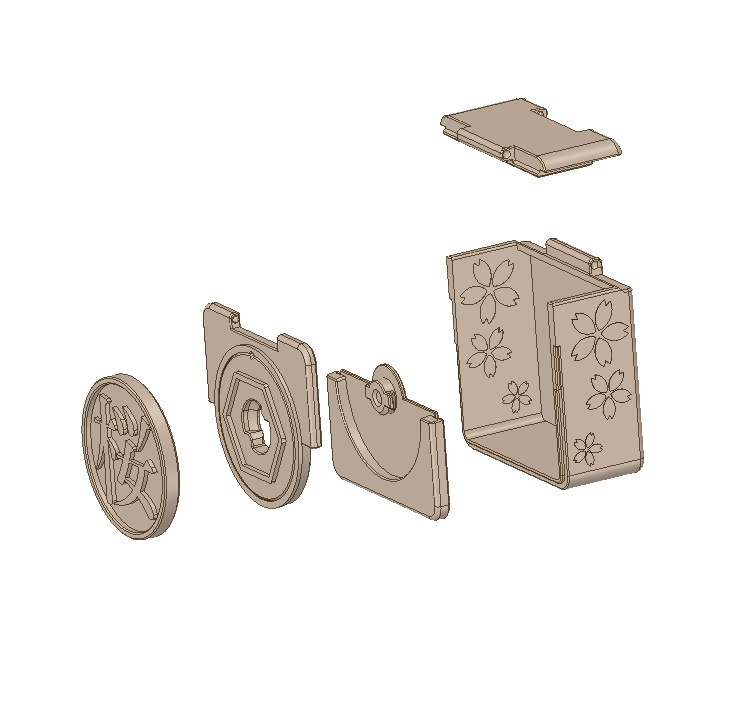 ぽち箱 STL+編集用元データセット