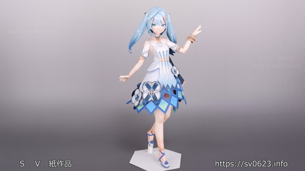 ペーパークラフト ファルザン(原神二次創作)PDF