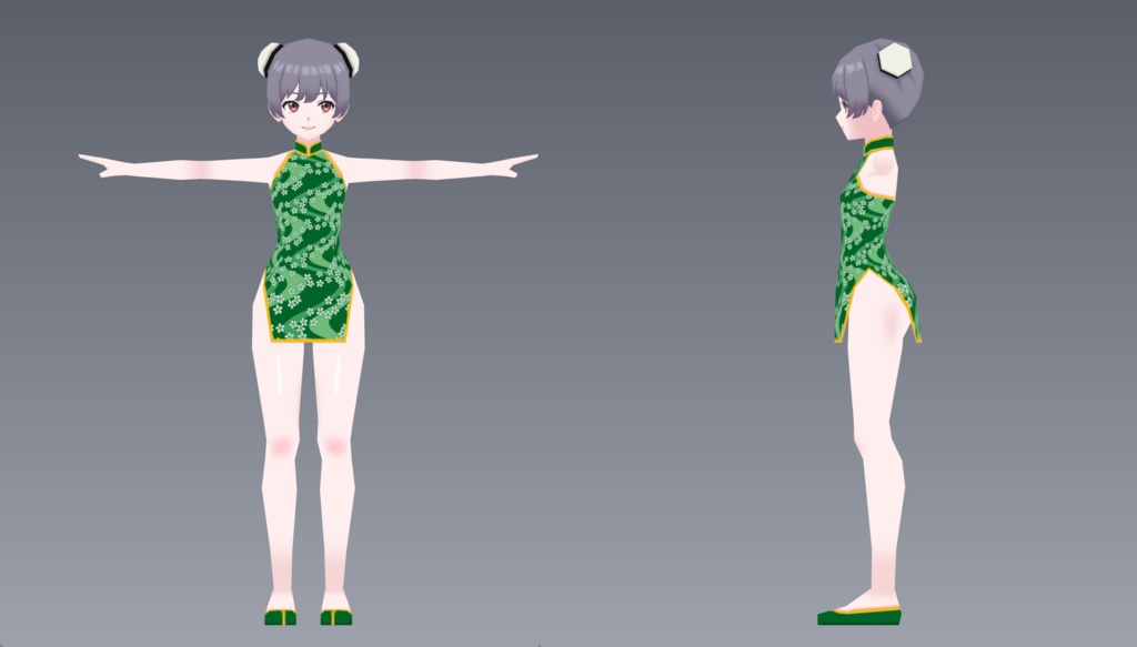 ペパクラデザイナー用3DCGモデルデータ 試験モデルD004 PDO,OBJ