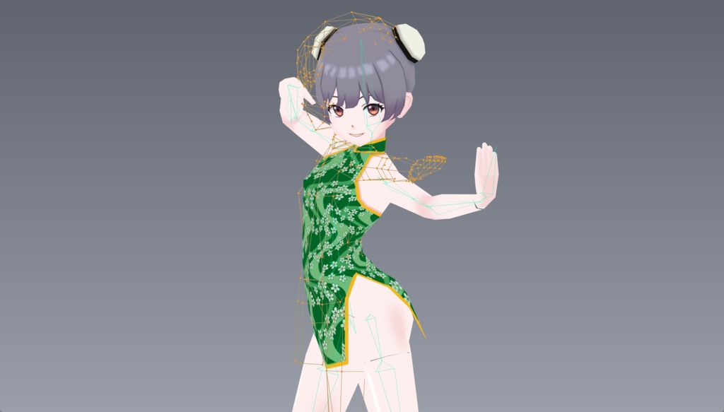 ペパクラデザイナー用3DCGモデルデータ 試験モデルD004 PDO,OBJ