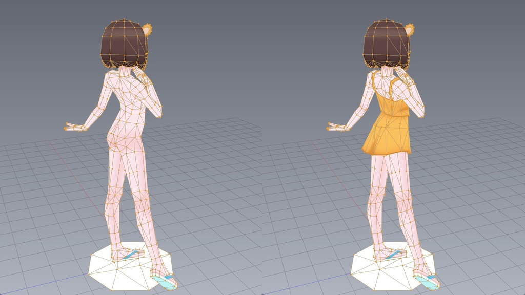 ペパクラデザイナー用3DCGモデルデータ 試験モデルD009f3 PDO,OBJ