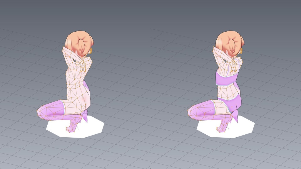 ペパクラデザイナー用3DCGモデルデータ 試験モデルD009e PDO,OBJ